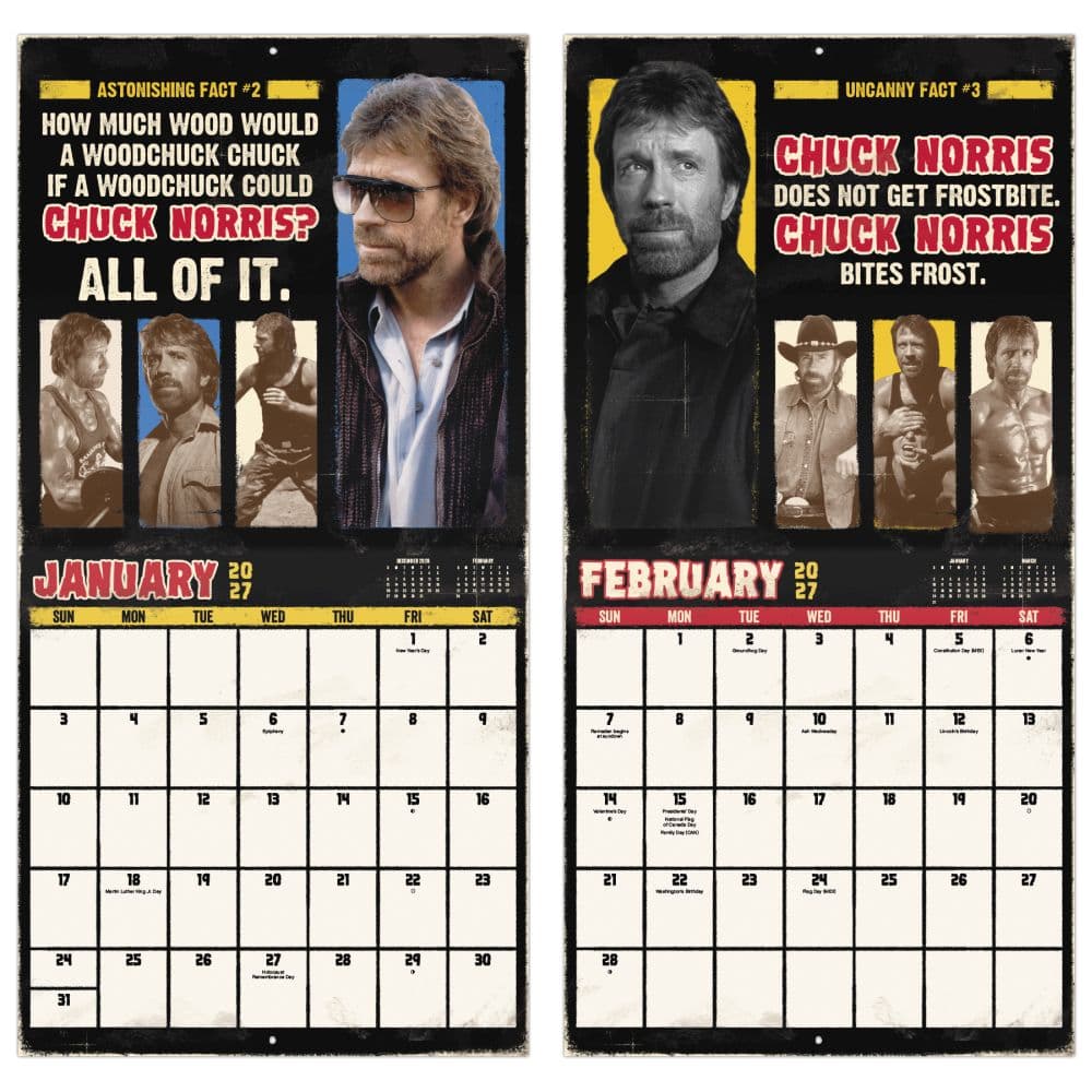 Chuck Norris 2027 Wall Calendar Fifth Alternate Image