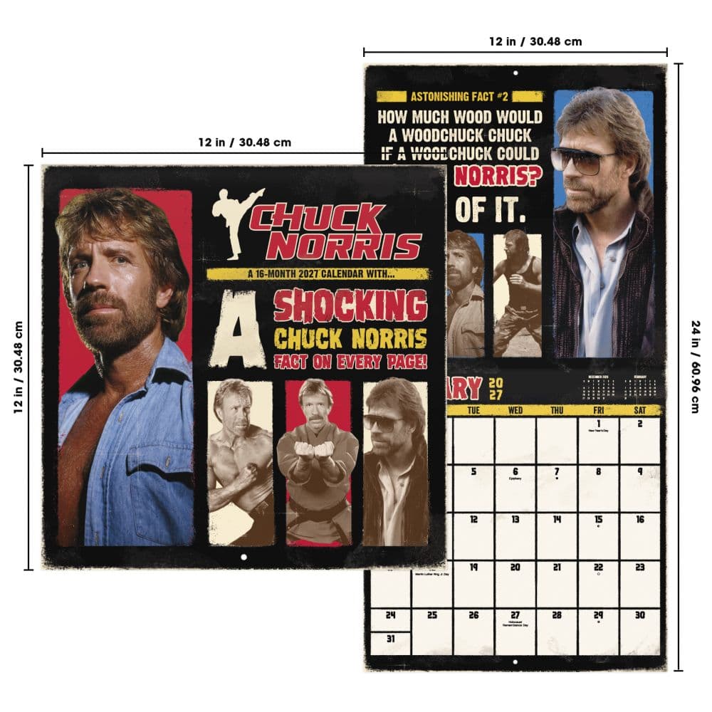 Chuck Norris 2027 Wall Calendar Sixth Alternate Image