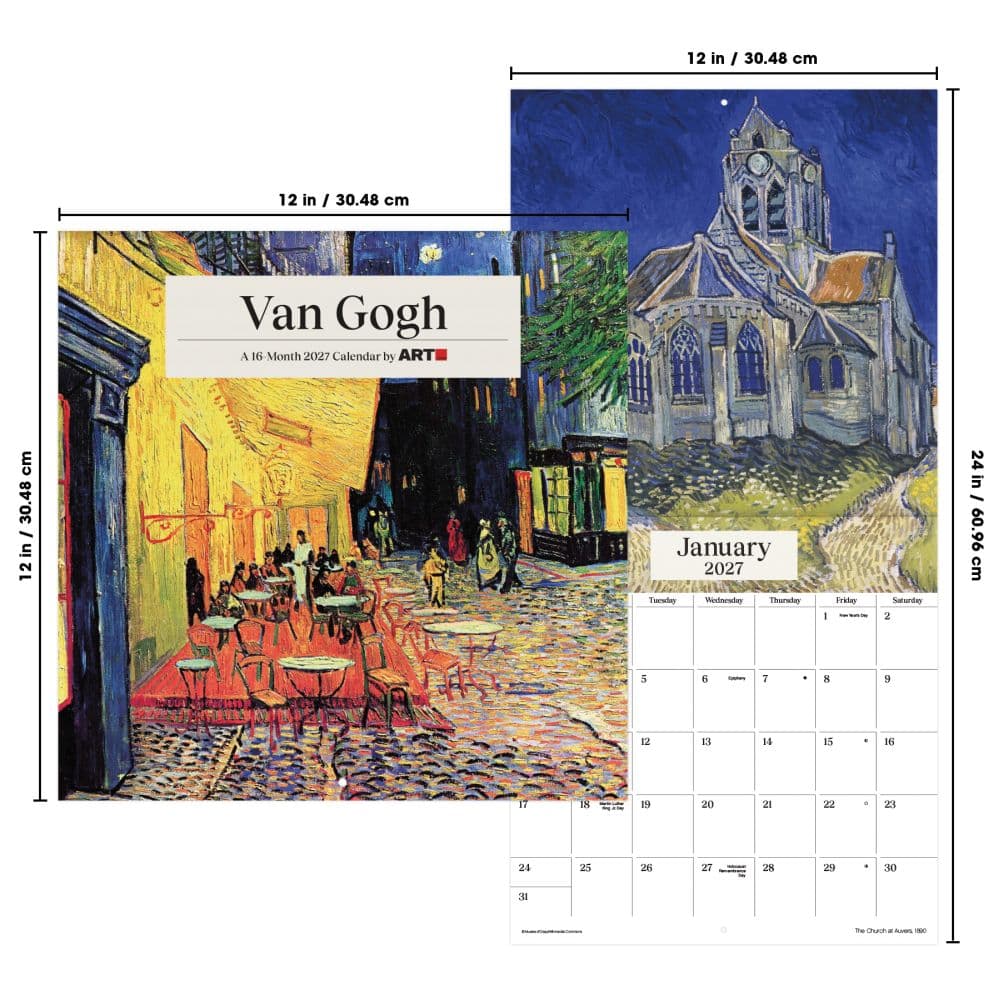 Van Gogh 2027 Wall Calendar Sixth Alternate Image