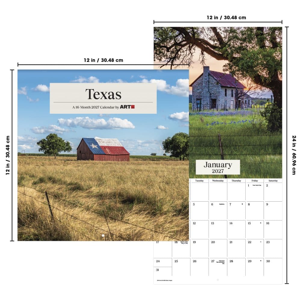 Texas 2027 Wall Calendar Sixth Alternate Image