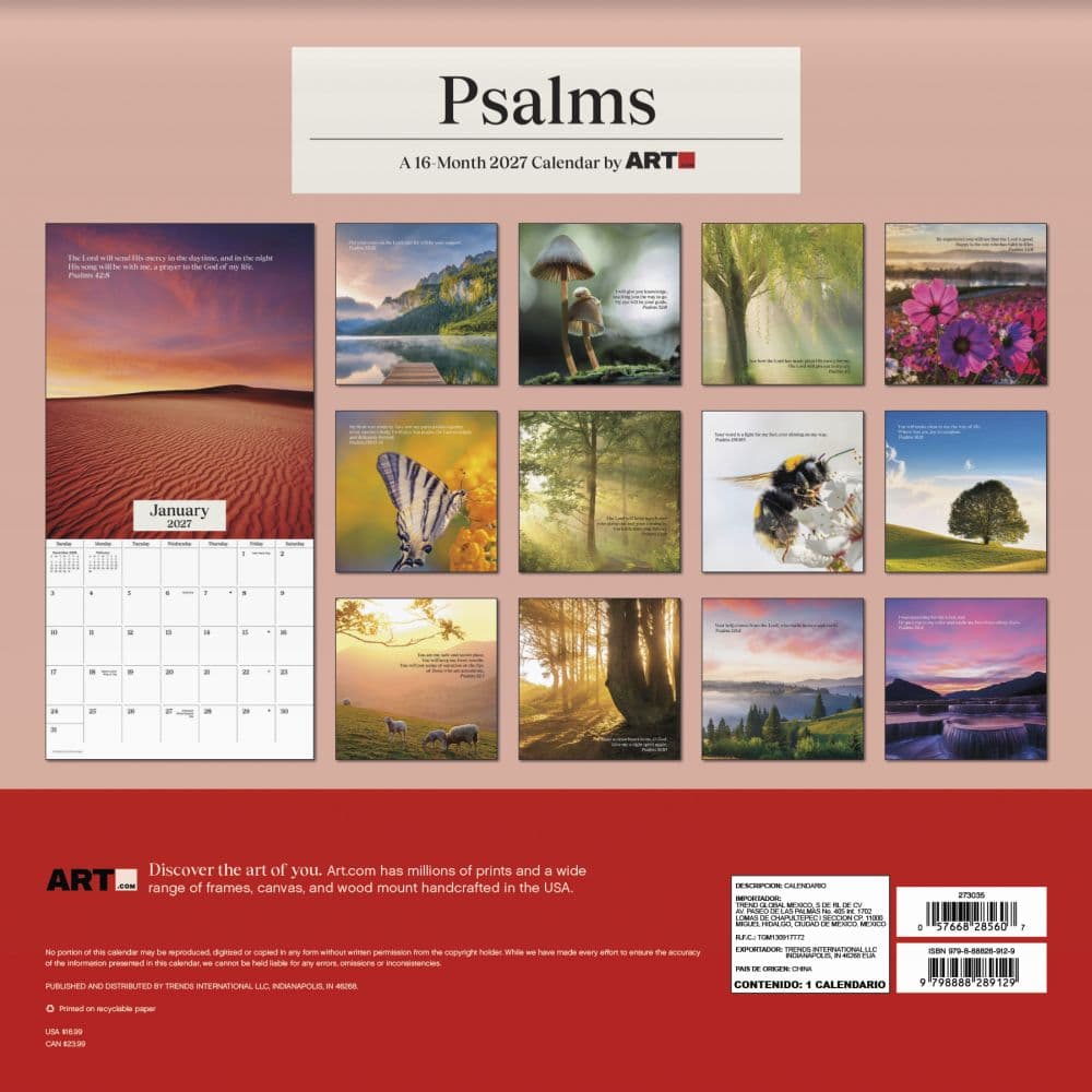 Psalms 2027 Wall Calendar Third Alternate Image