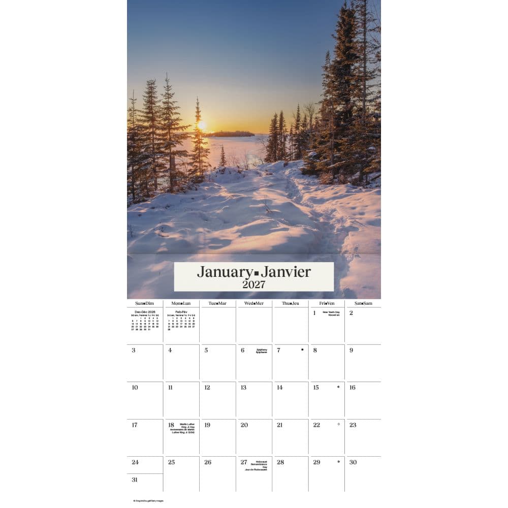 Ontario Bilingual French 2027 Wall Calendar First Alternate Image