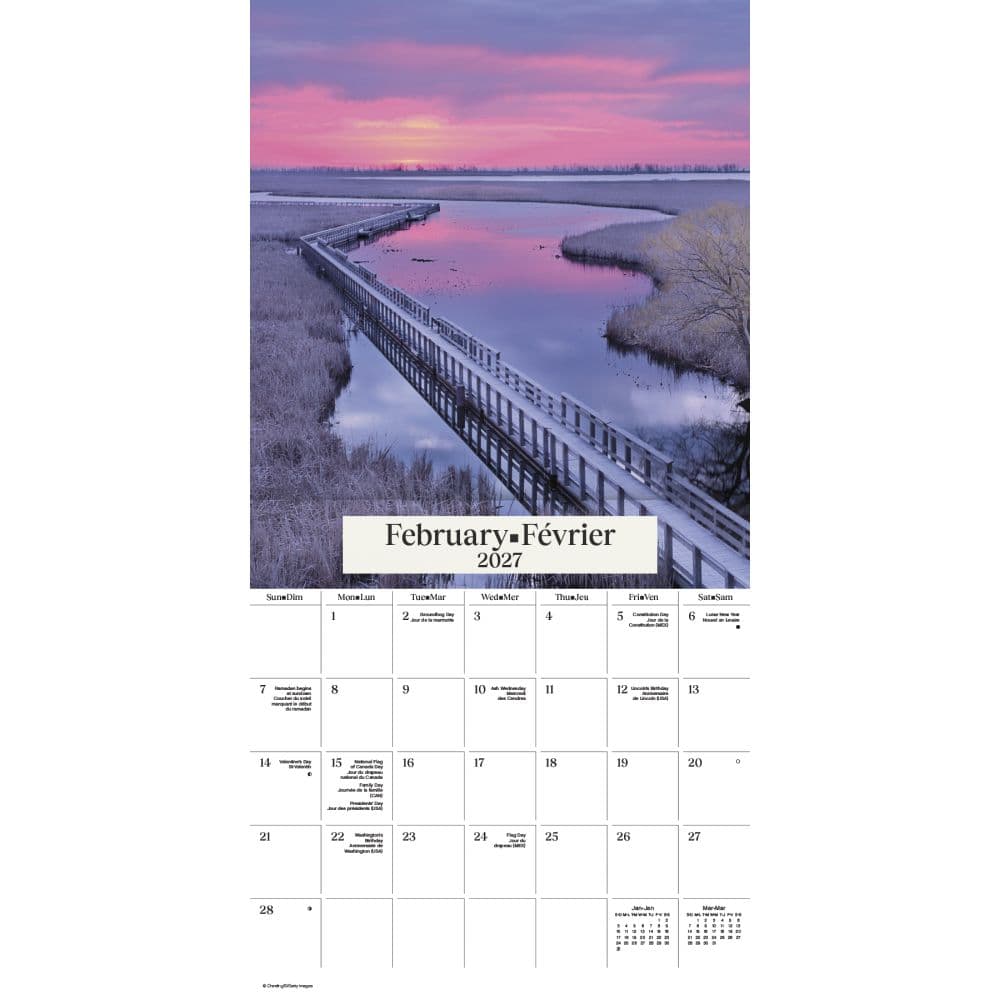 Ontario Bilingual French 2027 Wall Calendar Second Alternate Image