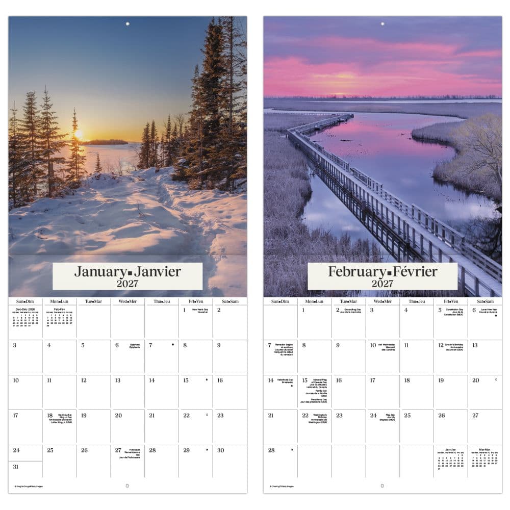 Ontario Bilingual French 2027 Wall Calendar Fifth Alternate Image