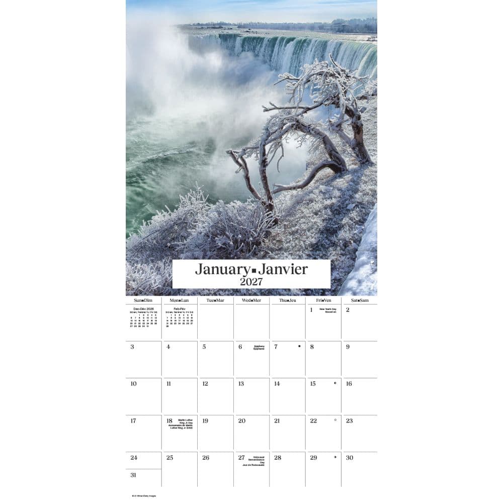 Niagara Falls Bilingual French 2027 Wall Calendar First Alternate Image