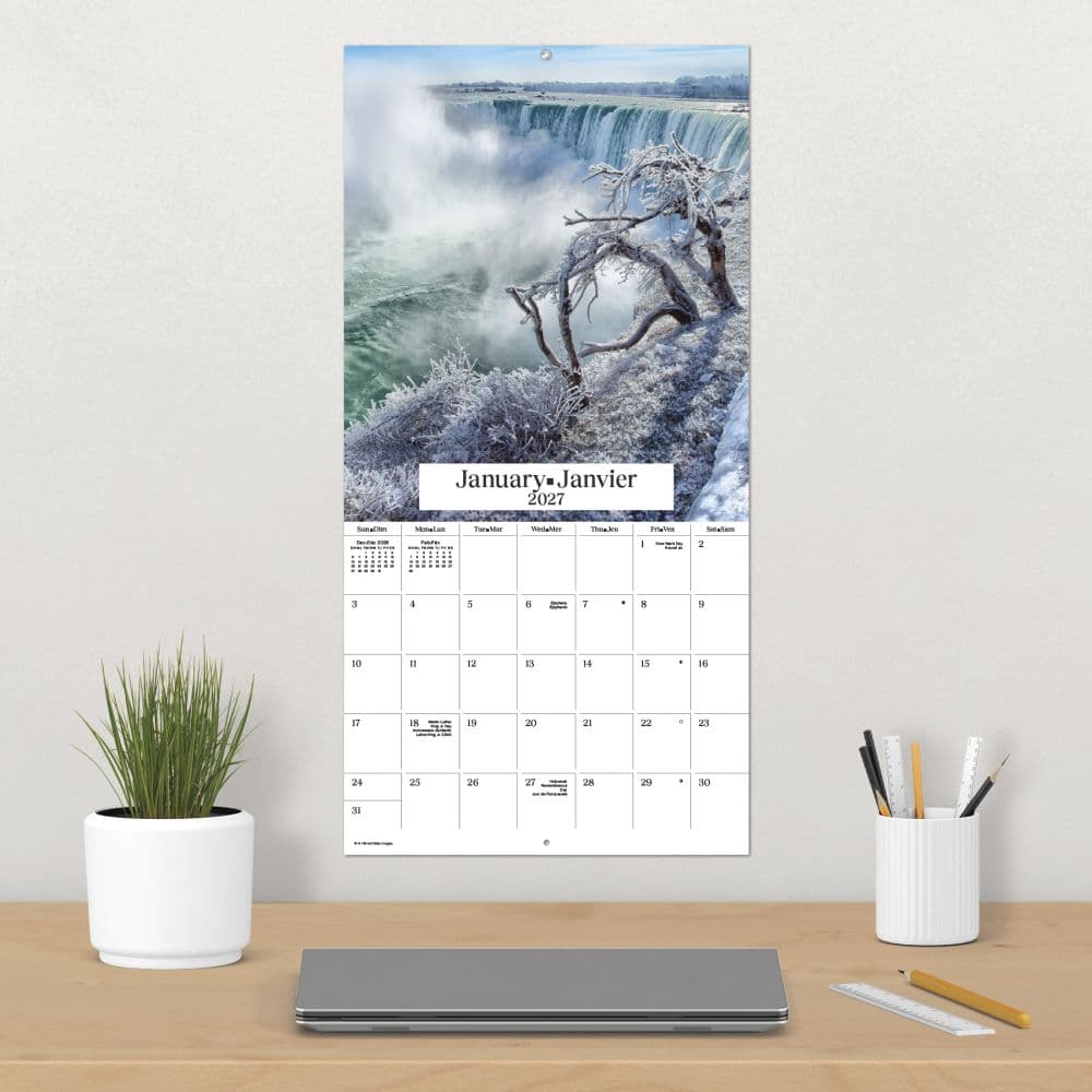 Niagara Falls Bilingual French 2027 Wall Calendar Fourth Alternate Image