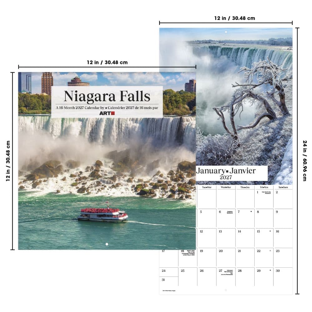 Niagara Falls Bilingual French 2027 Wall Calendar Sixth Alternate Image