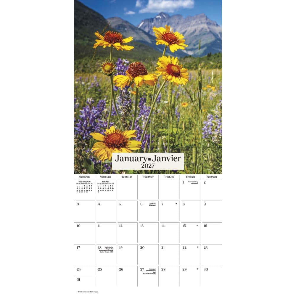 Natures Bouquet Bilingual French 2027 Wall Calendar First Alternate Image