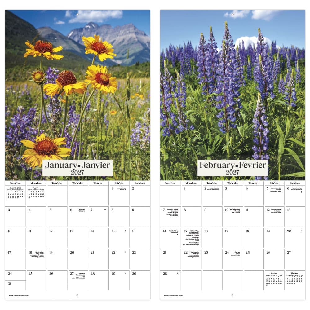 Natures Bouquet Bilingual French 2027 Wall Calendar Fifth Alternate Image