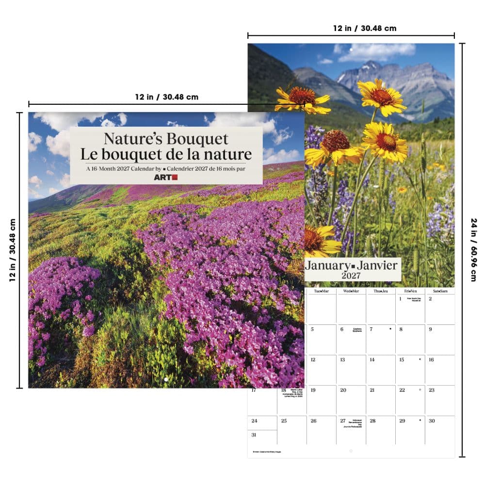 Natures Bouquet Bilingual French 2027 Wall Calendar Sixth Alternate Image