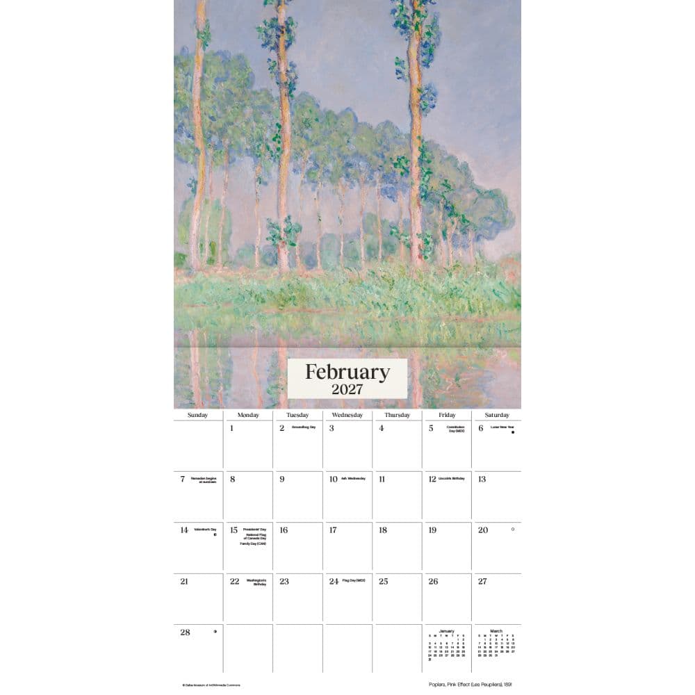 Monet 2027 Wall Calendar Second Alternate Image