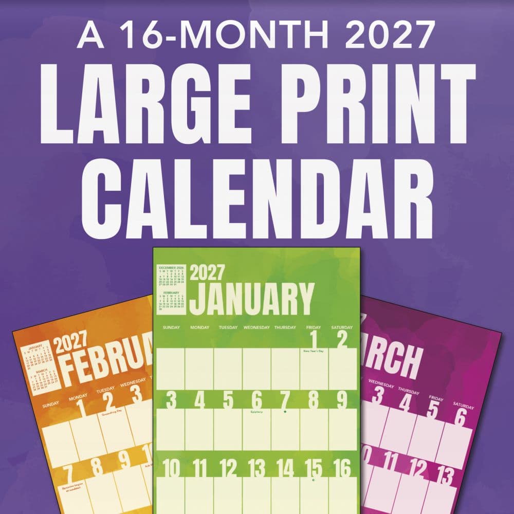 Large Print 2027 Wall Calendar Main Product Image
