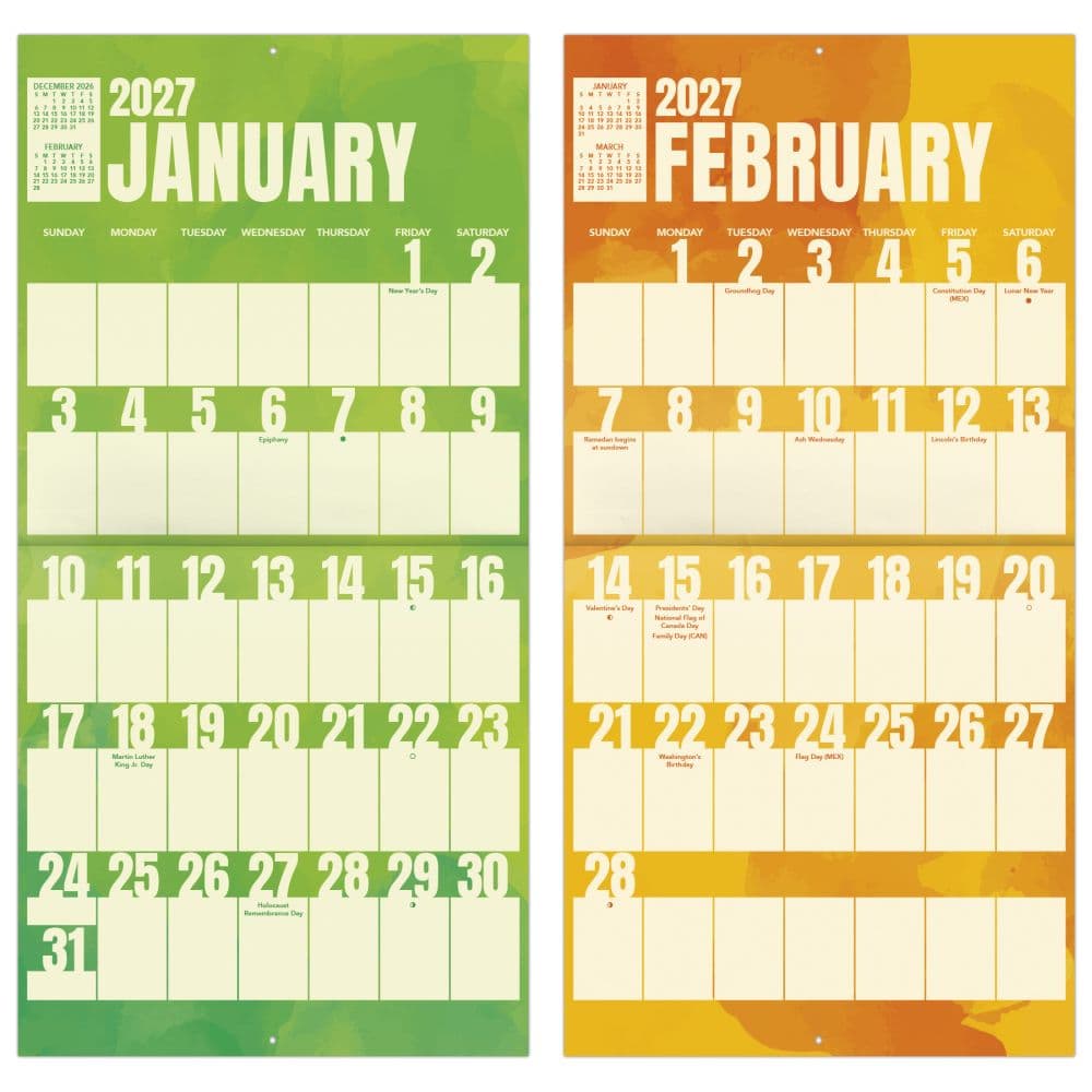 Large Print 2027 Wall Calendar Fifth Alternate Image