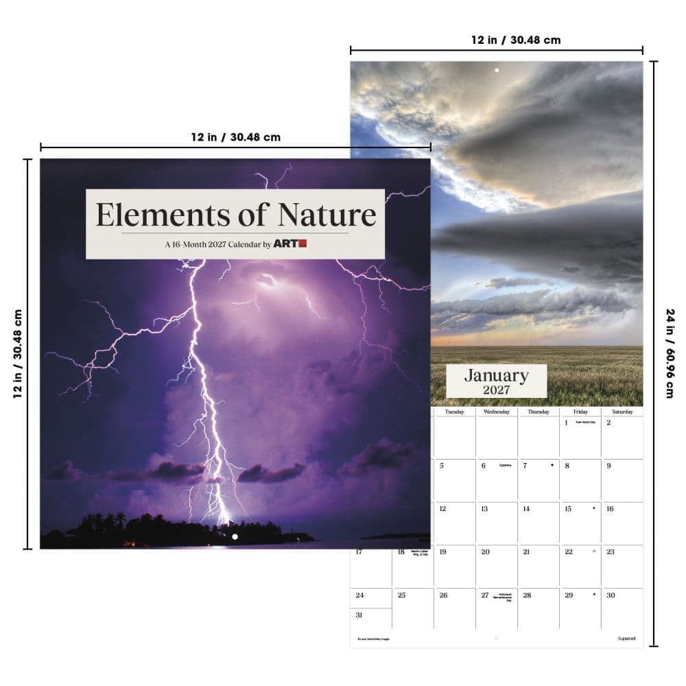 Elements of Nature 2027 Wall Calendar Sixth Alternate Image