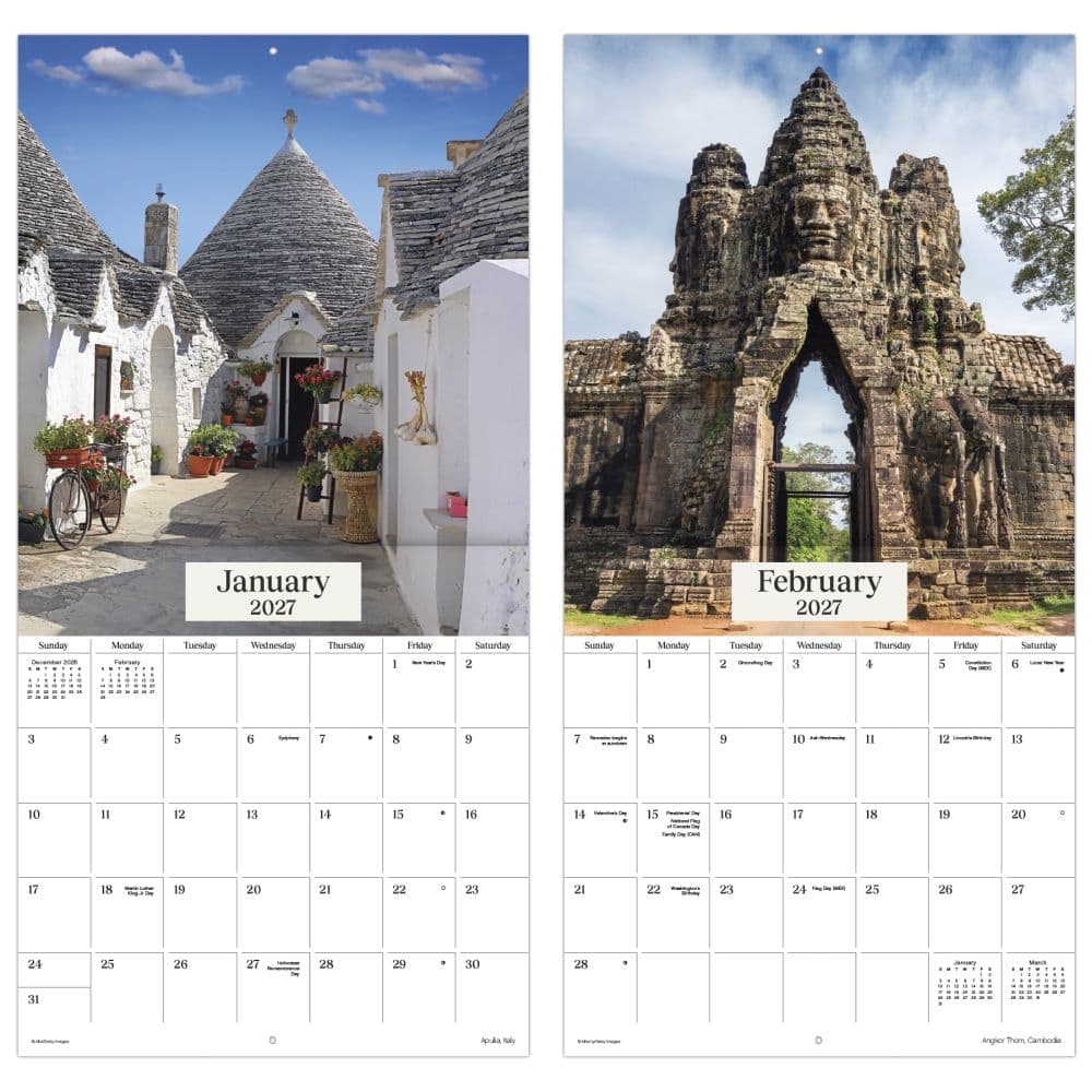 Exotic Destinations 2027 Wall Calendar Fifth Alternate Image