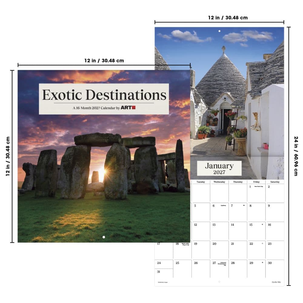 Exotic Destinations 2027 Wall Calendar Sixth Alternate Image