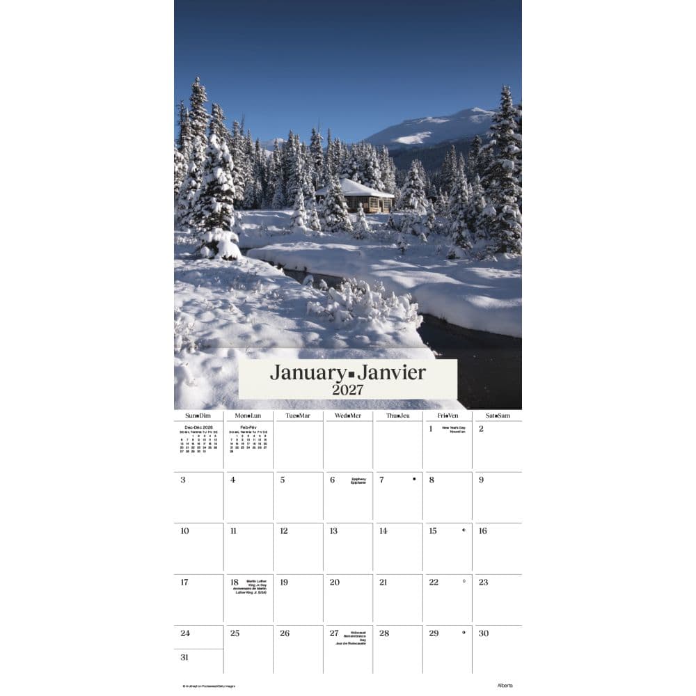 Canadian Prairies Bilingual French 2027 Wall Calendar First Alternate Image