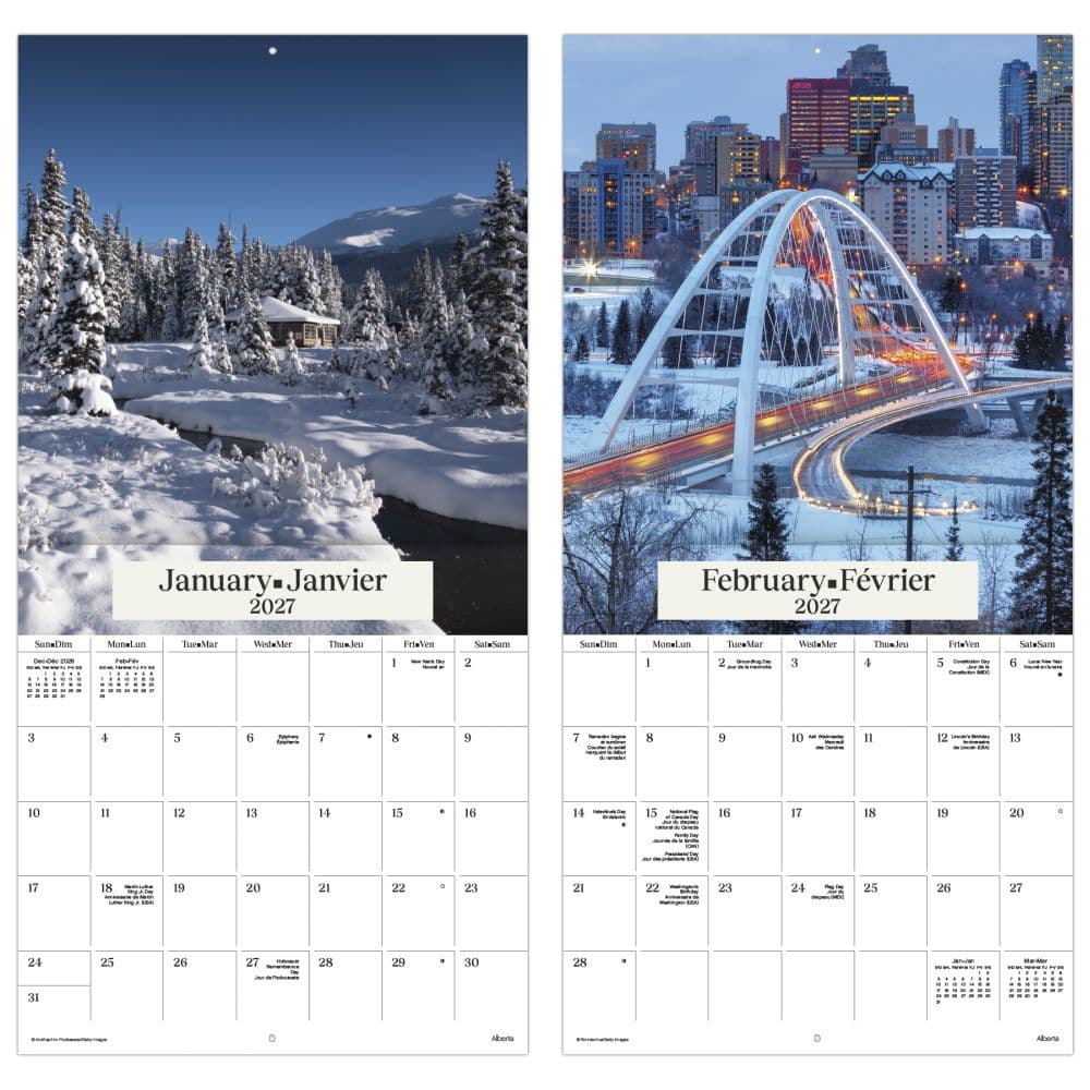 Canadian Prairies Bilingual French 2027 Wall Calendar Fifth Alternate Image