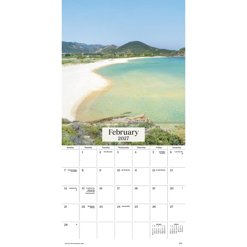 Beaches 2027 Wall Calendar Second Alternate Image