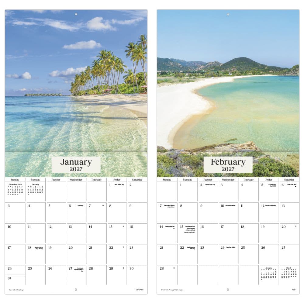 Beaches 2027 Wall Calendar Fifth Alternate Image
