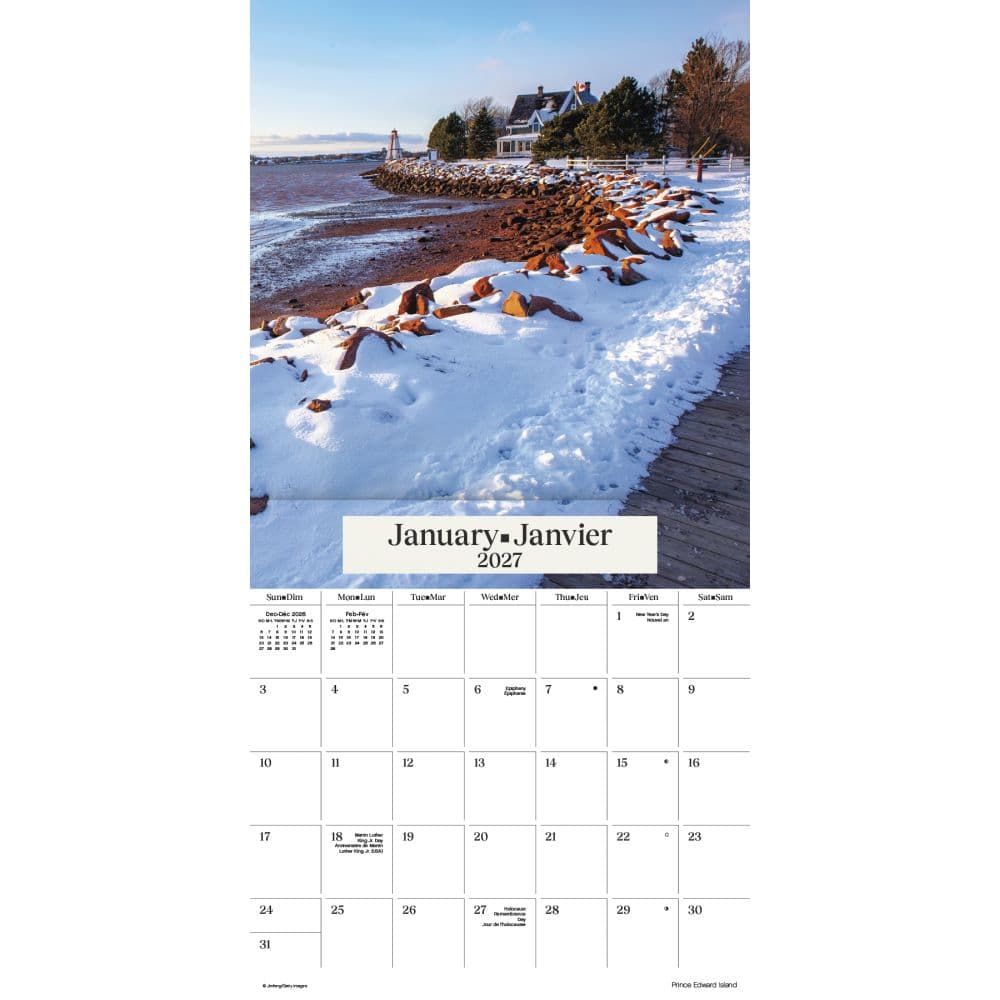 Atlantic Canada Bilingual French 2027 Wall Calendar First Alternate Image
