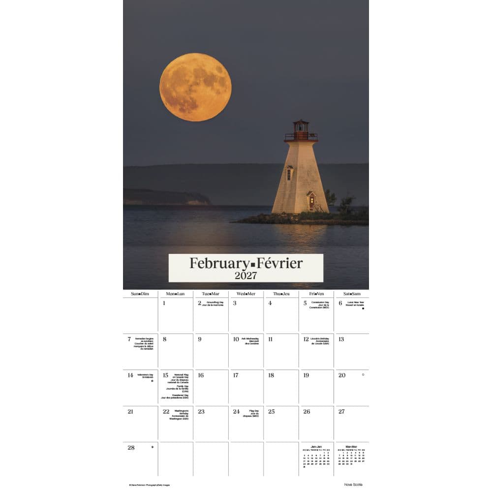Atlantic Canada Bilingual French 2027 Wall Calendar Second Alternate Image
