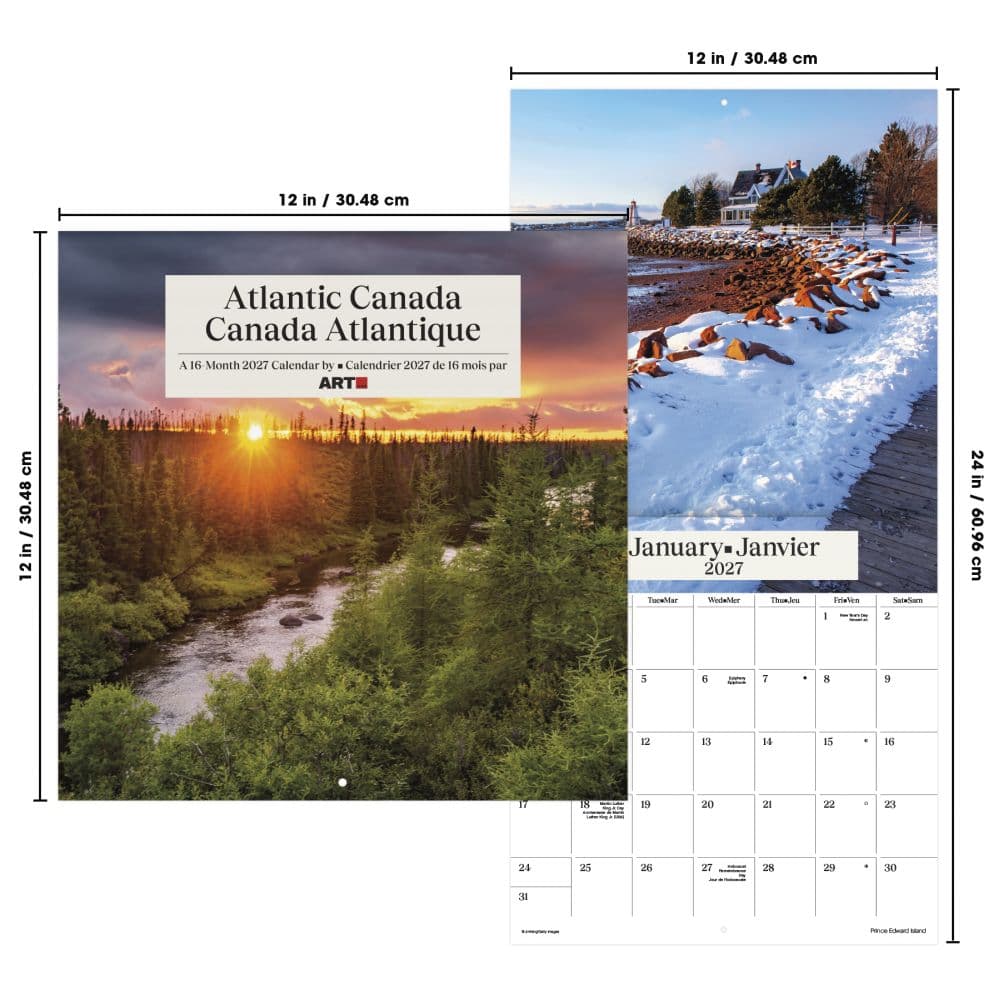 Atlantic Canada Bilingual French 2027 Wall Calendar Sixth Alternate Image