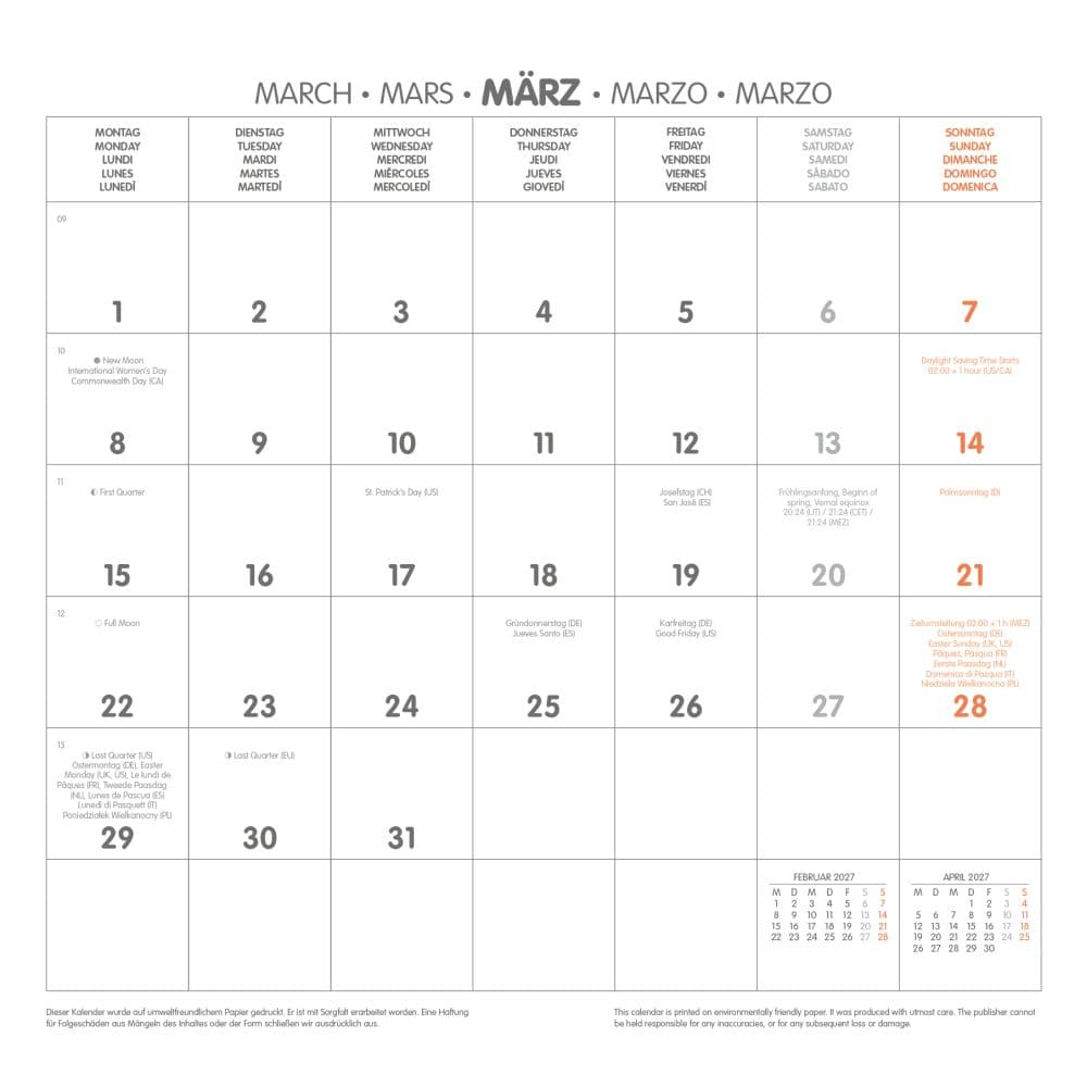 Paris Retro 2027 Wall Calendar Seventh Alternate Image