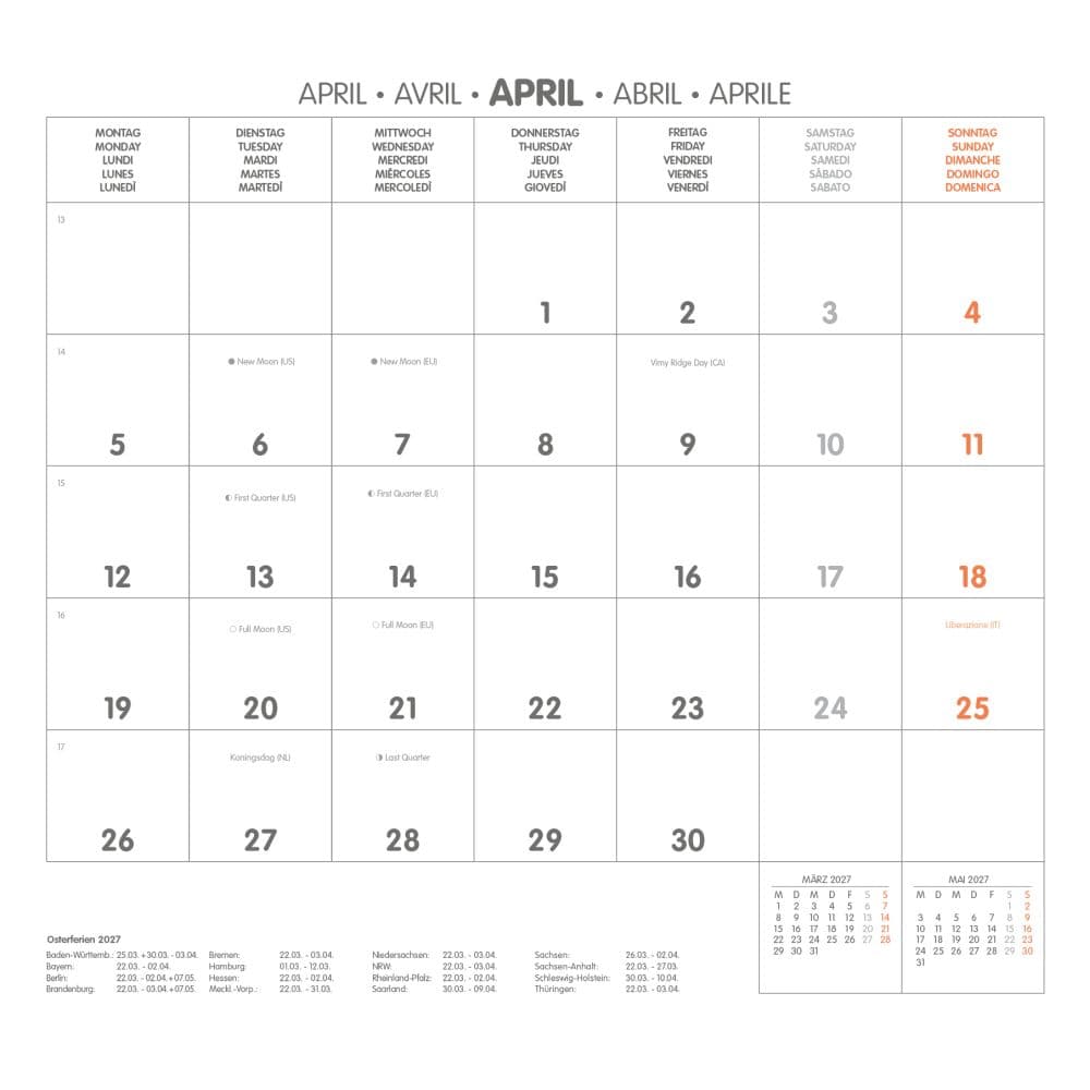 Paris Retro 2027 Wall Calendar Ninth Alternate Image