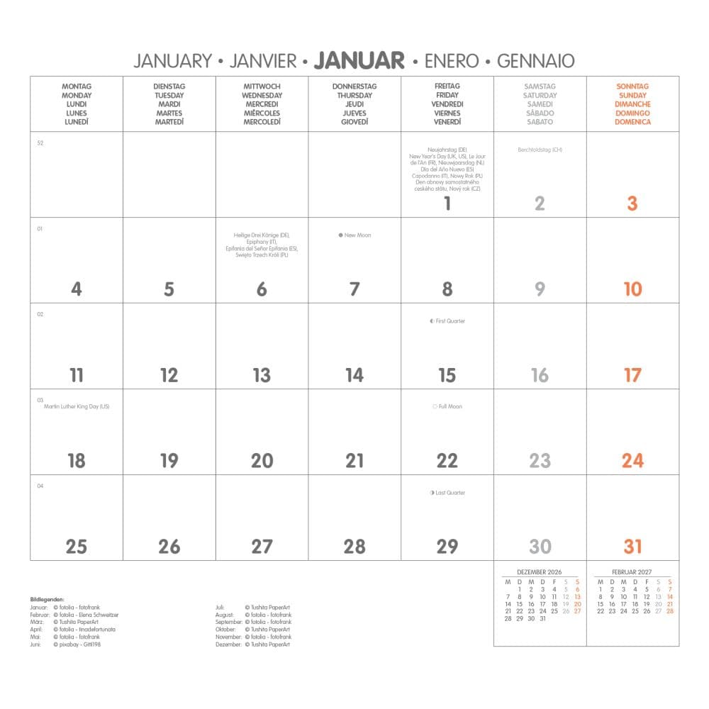 Teddys World 2027 Wall Calendar Third Alternate Image