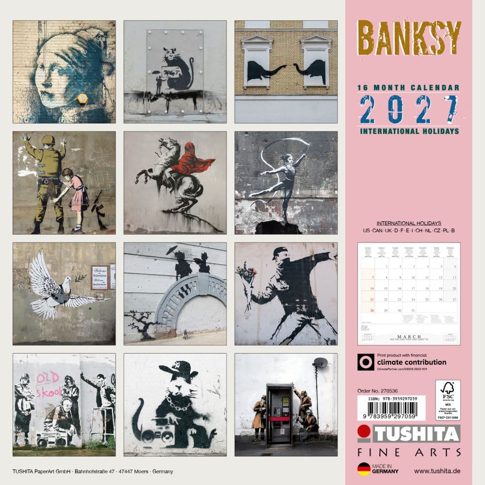 Banksy 2027 Wall Calendar First Alternate Image