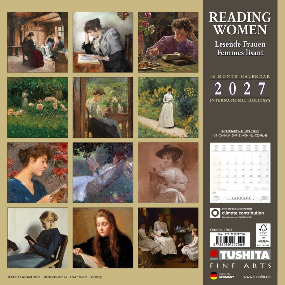 Reading Women 2027 Wall Calendar First Alternate Image