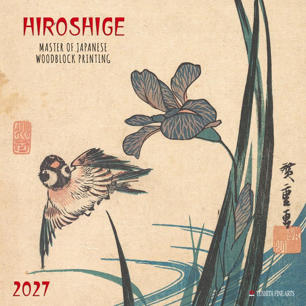 Hiroshige Japanese Woodblock Printing 2027 Wall Calendar
