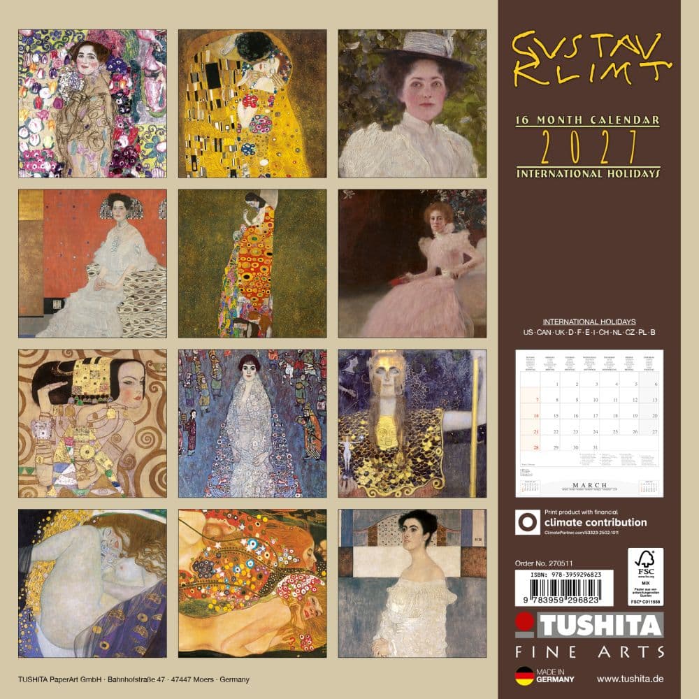 Gustav KlimtWomen 2027 Wall Calendar First Alternate Image