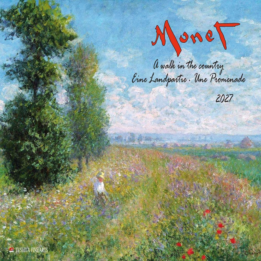 Claude Monet A Walk in the Country 2027 Wall Calendar Main Product Image
