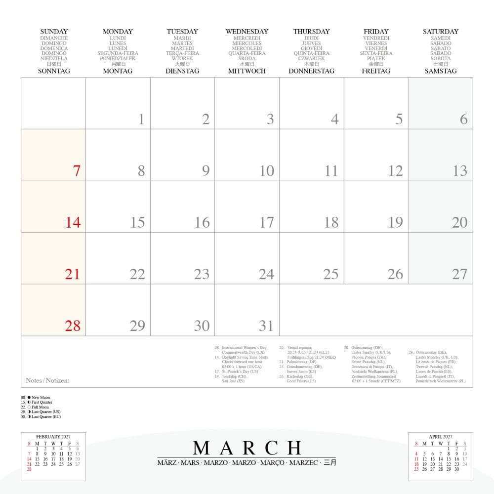 Birds 2027 Wall Calendar Seventh Alternate Image