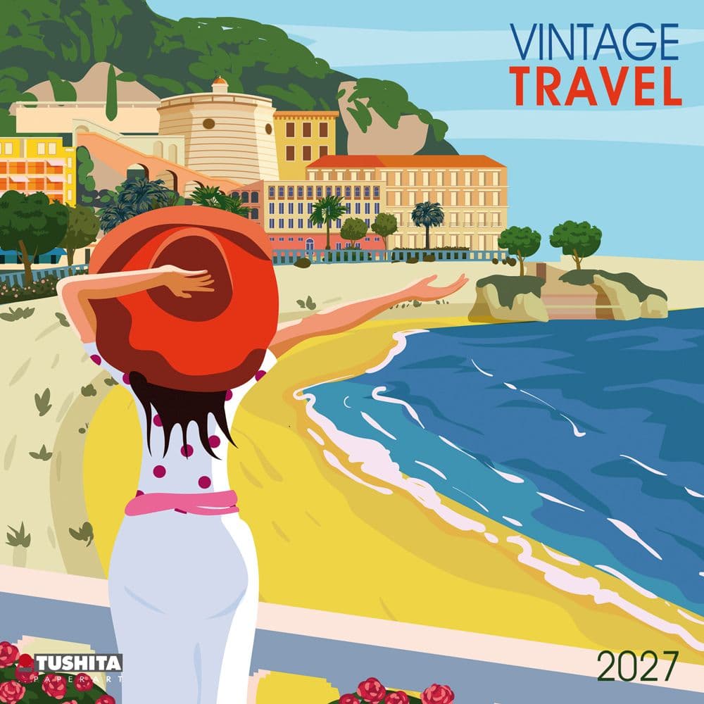 Vintage Travel 2027 Wall Calendar Main Product Image