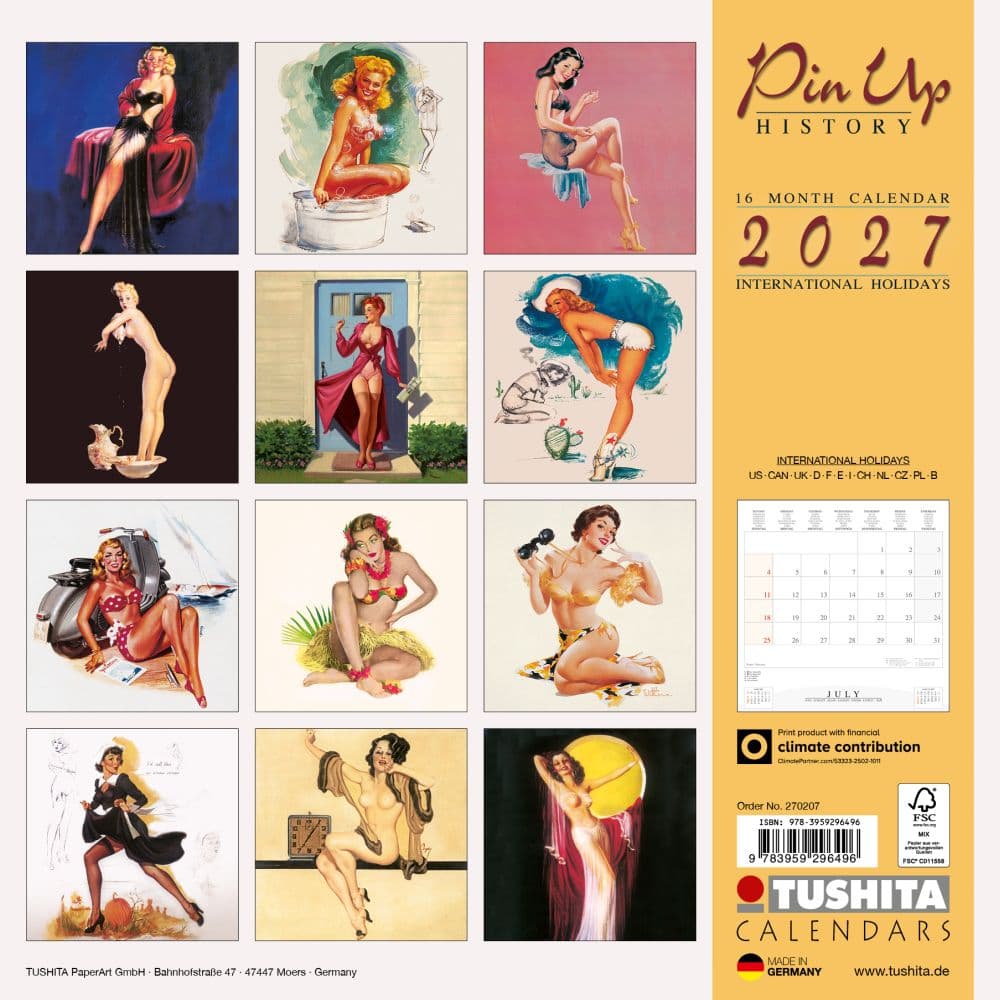Pin Up History 2027 Wall Calendar First Alternate Image