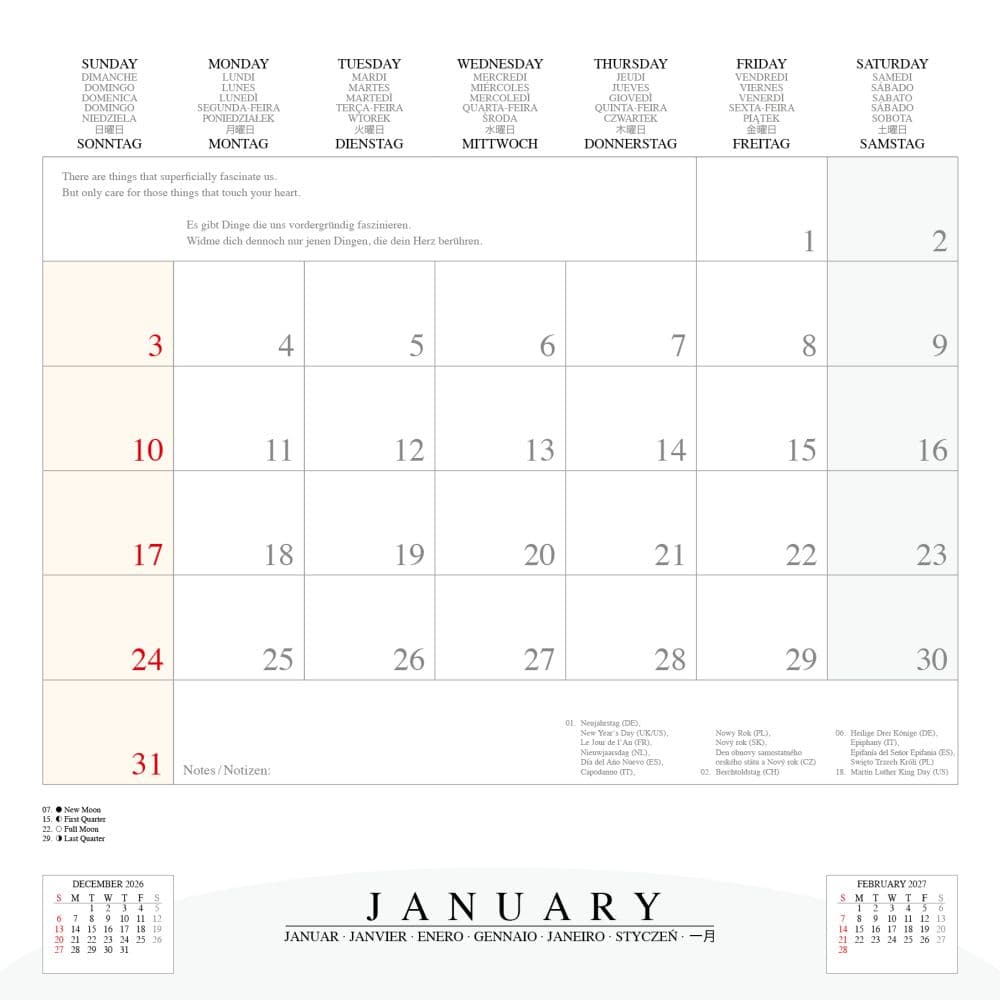 Walkers of the Wind 2027 Wall Calendar Third Alternate Image