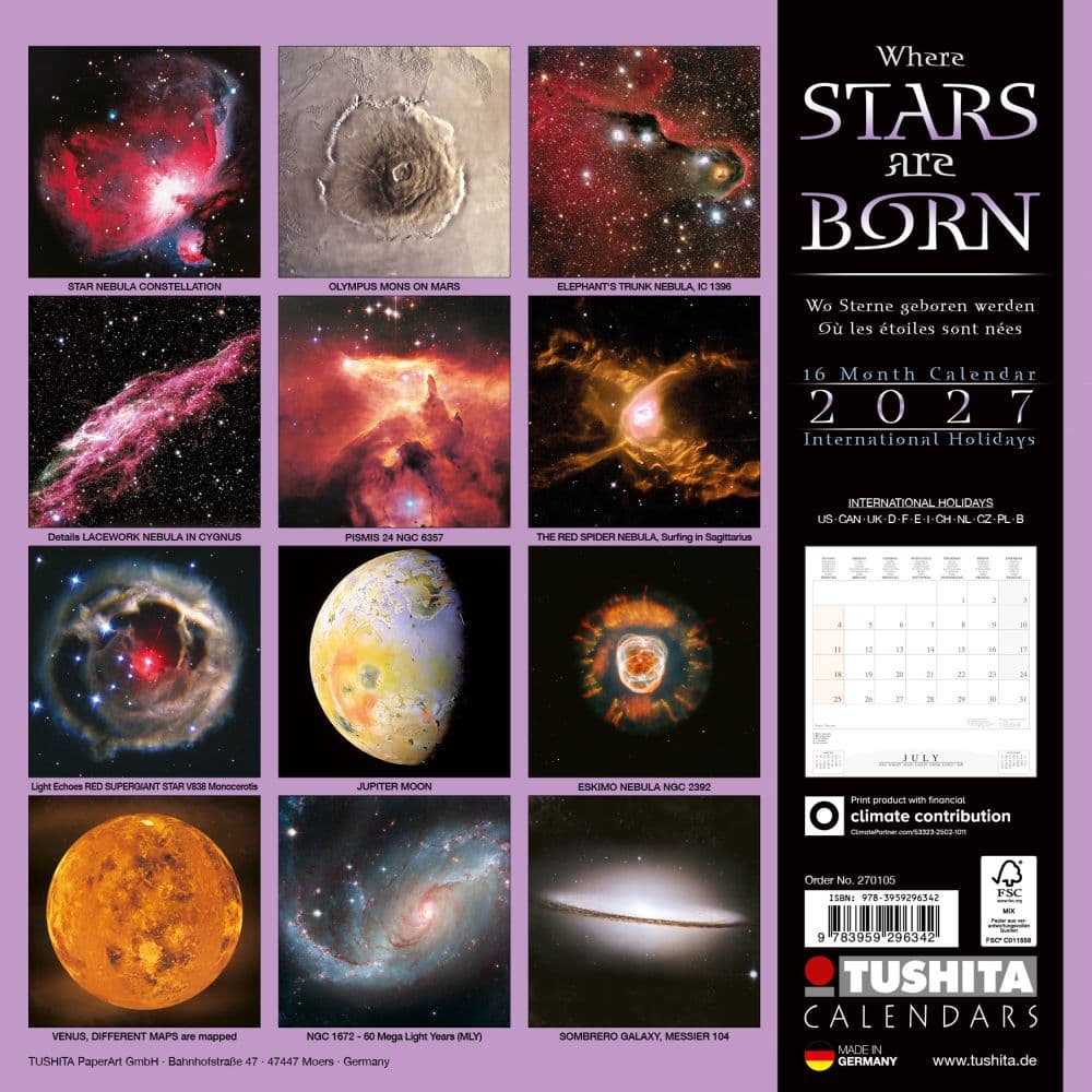 Where Stars are Born 2027 Wall Calendar First Alternate Image