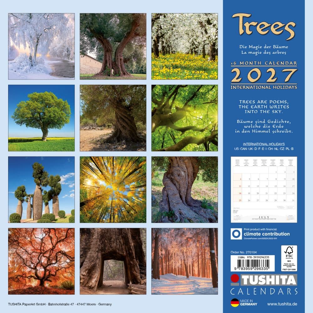 Trees 2027 Wall Calendar First Alternate Image