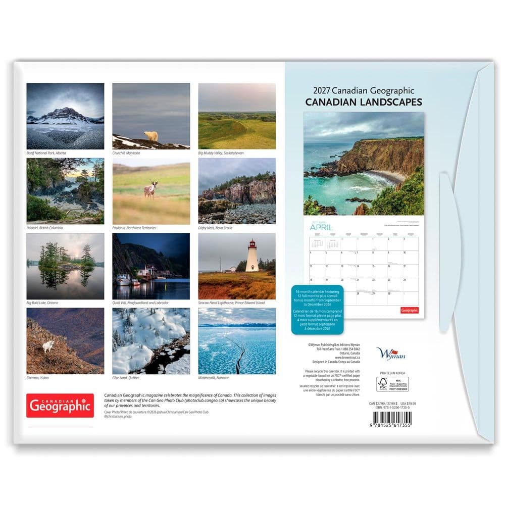 Canada Wilderness Deluxe 2027 Wall Calendar First Alternate Image