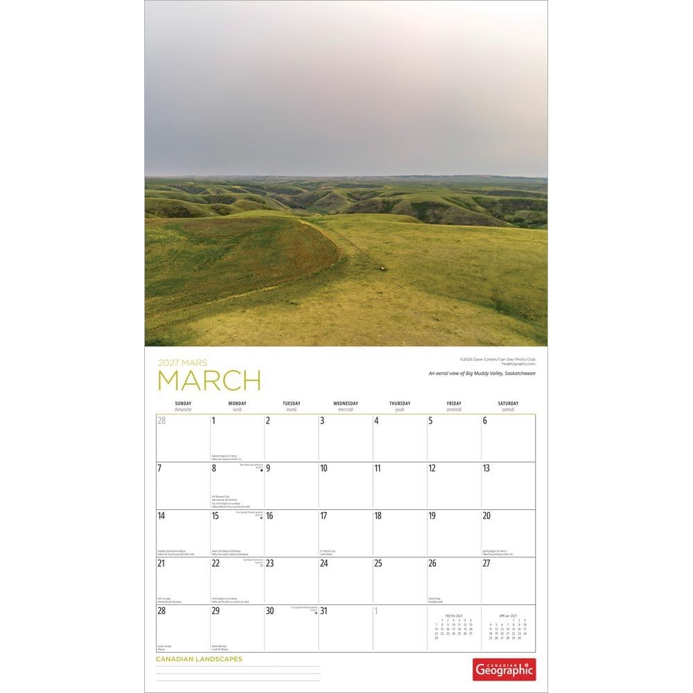 Canada Wilderness Deluxe 2027 Wall Calendar Second Alternate Image