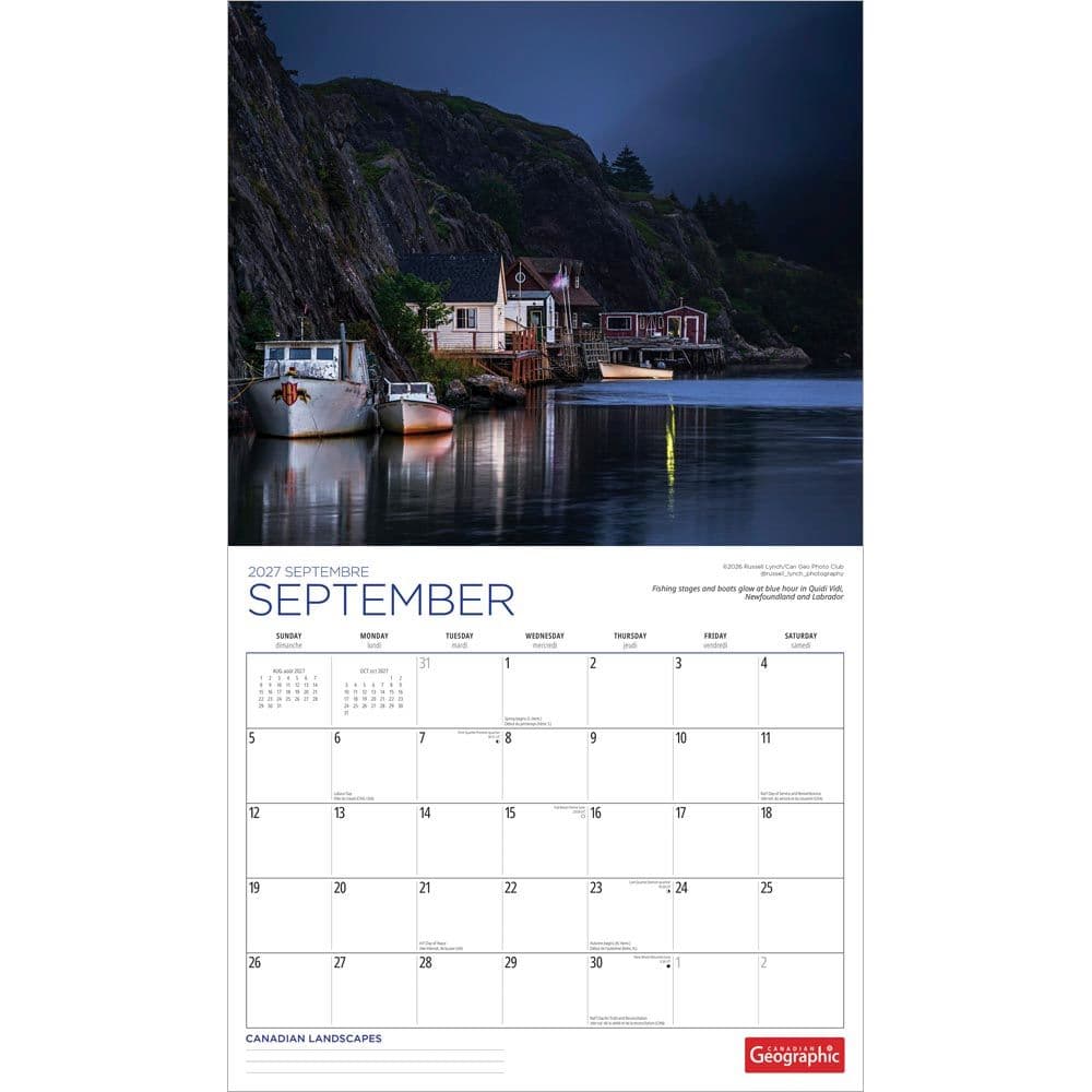 Canada Wilderness Deluxe 2027 Wall Calendar Third Alternate Image