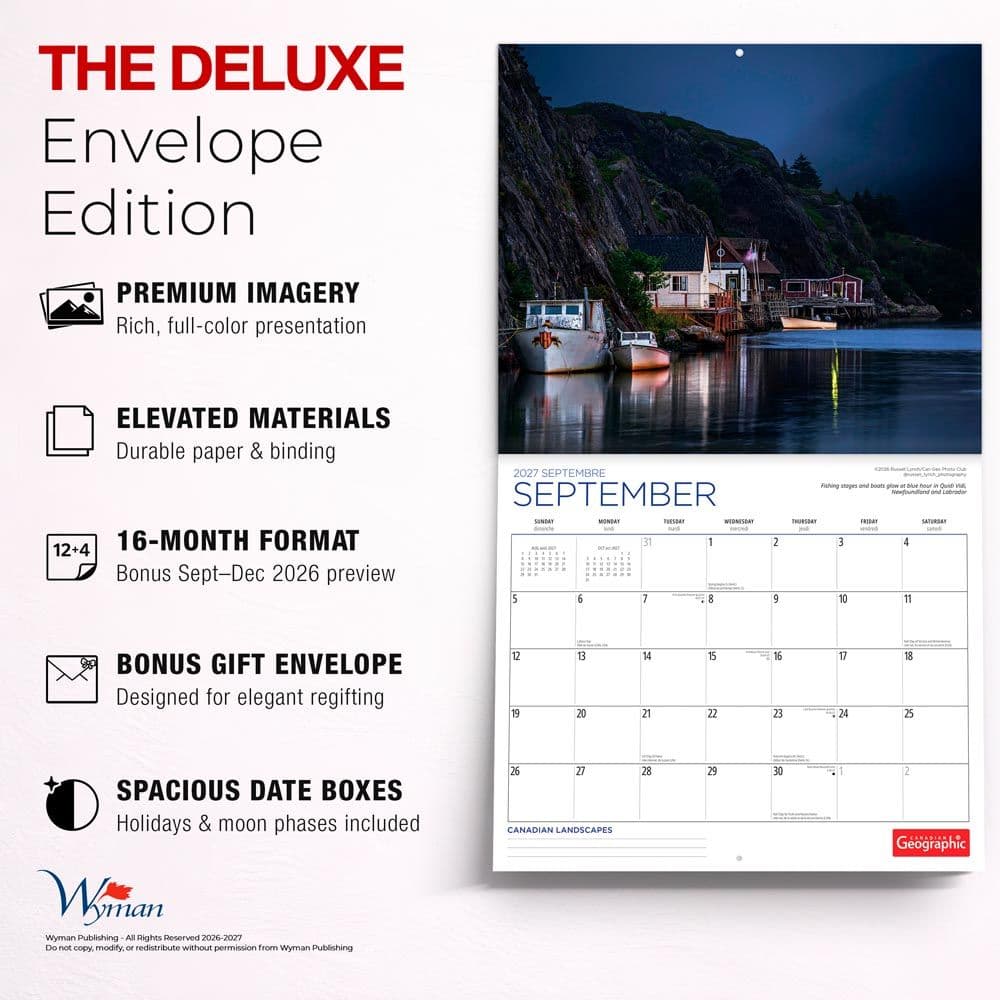 Canada Wilderness Deluxe 2027 Wall Calendar Sixth Alternate Image