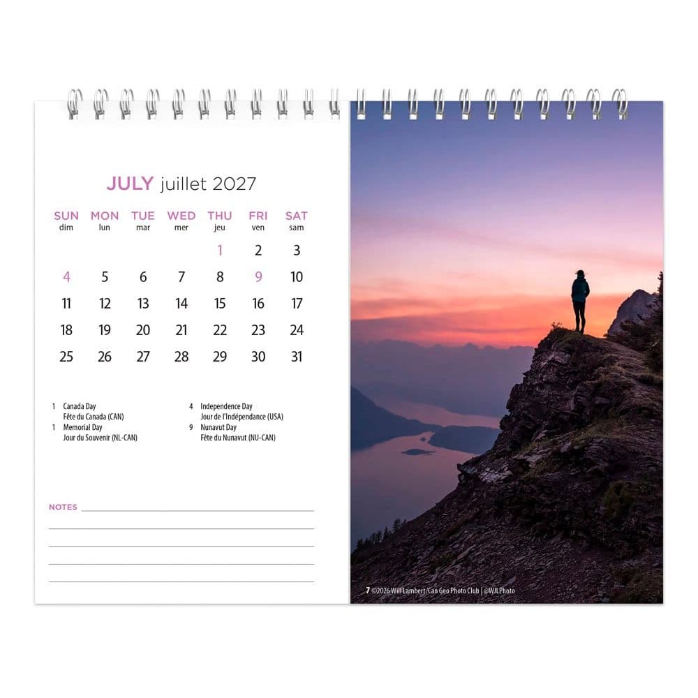Canadian Geographic Scenic 2027 Easel Desk Calendar Third Alternate Image