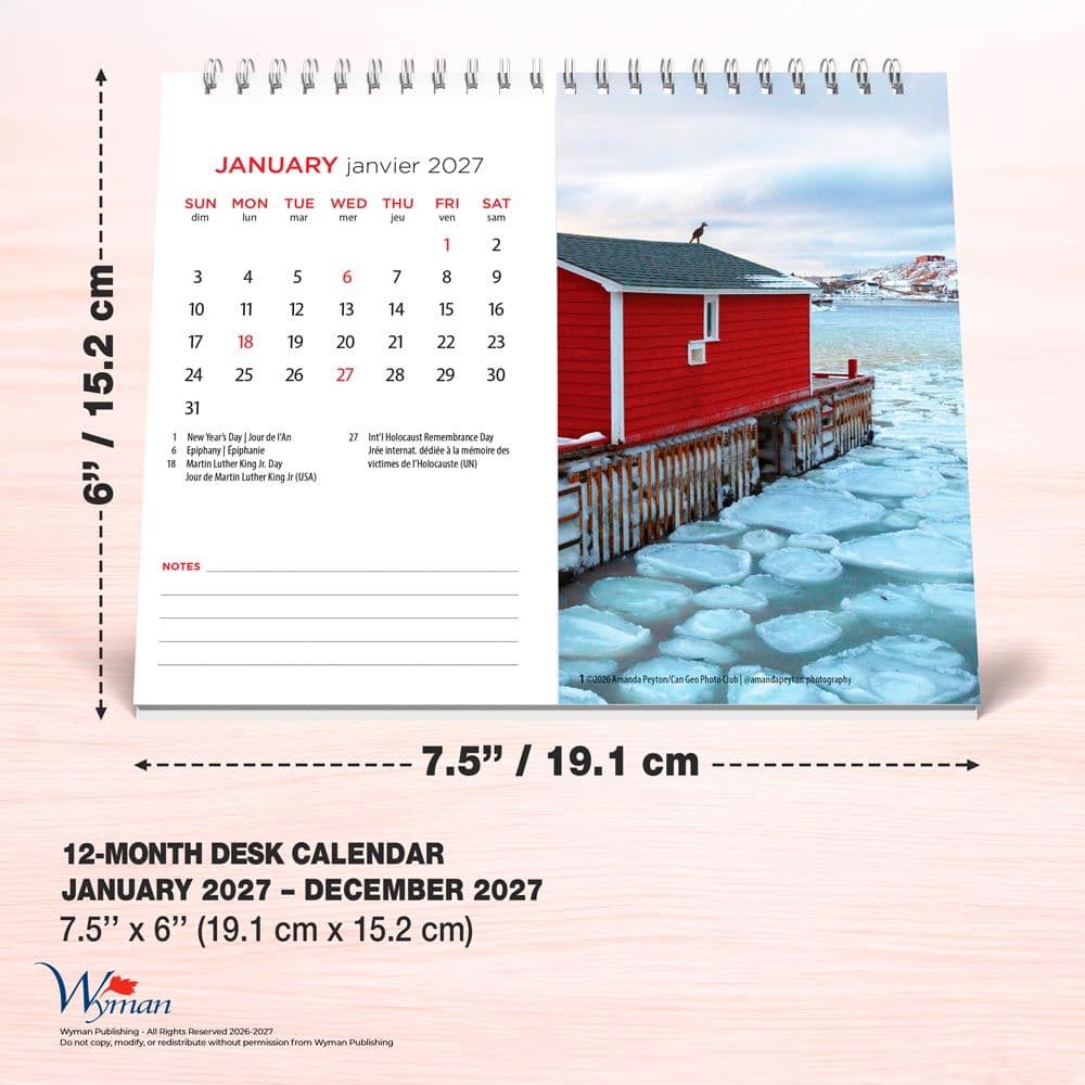 Canadian Geographic Scenic 2027 Easel Desk Calendar Sixth Alternate Image