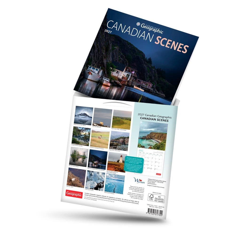 Canadian Geographic Canadian Scenes 2027 Wall Calendar Fourth Alternate Image