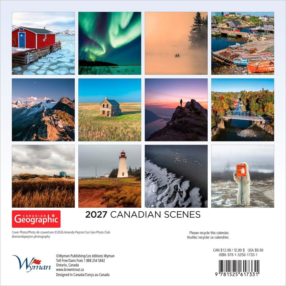 Canada Wyman 2027 Mini Wall Calendar First Alternate Image