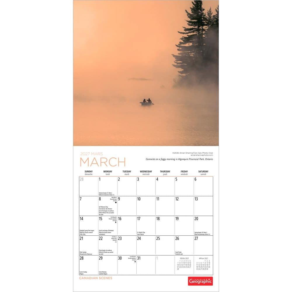 Canada Wyman 2027 Mini Wall Calendar Second Alternate Image